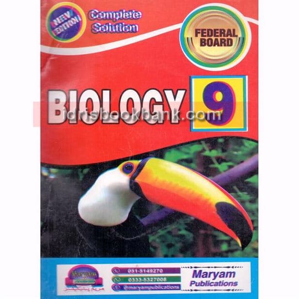 MARYAM KEY TO BIOLOGY NBF NCP NEW EDITION BOOK 9