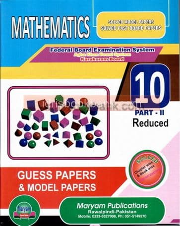 MARYAM MODEL PAPER MATHEMATICS 10 FB SLOS